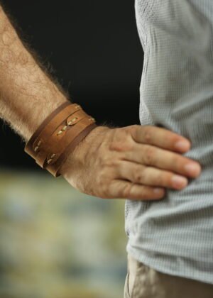 HS Crazy Horse hand-crafted Genuine Leather bracelet